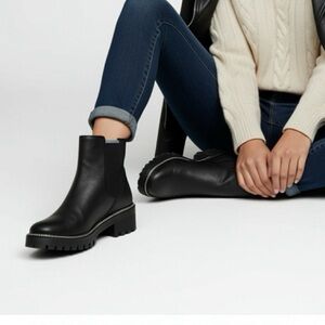 JBU Black Ankle Boots with Chunky Sole